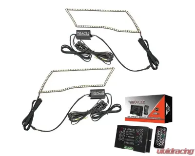 Oracle Lighting RGB+A ColorSHIFT & Switchback Quad Headlight Halo Kit w/ 2.0 Controller Dodge | Ram 2009-2018 - 1328-333