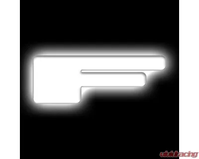 Oracle Lighting Matte White Surface "F" Illuminated LED Letter Badges Universal - 3140-F-001