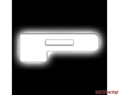 Oracle Lighting Matte White Surface "P" Illuminated LED Letter Badges Universal - 3140-P-001
