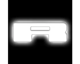 Oracle Lighting Matte White Surface Inch R Inch Illuminated LED Letter Badges Universal