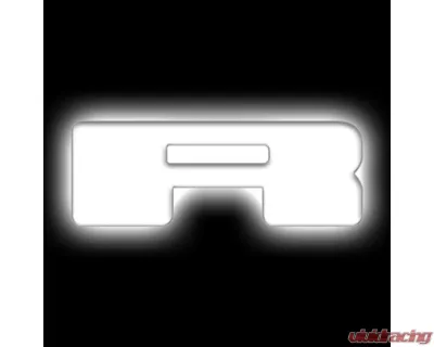 Oracle Lighting Matte White Surface Inch R Inch Illuminated LED Letter Badges Universal - 3140-R-001