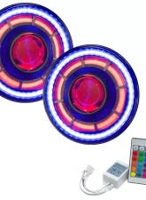 Oracle Lighting Oculus 7inch ColorSHIFT Bi-LED Projector Headlights w/Simple Controller Jeep Wrangler JK 2007-2018                                     - 5876-504 - Image 20