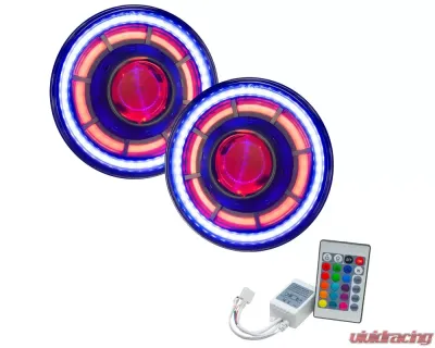 Oracle Lighting Oculus 7inch ColorSHIFT Bi-LED Projector Headlights w/Simple Controller Jeep Wrangler JK 2007-2018 - 5876-504