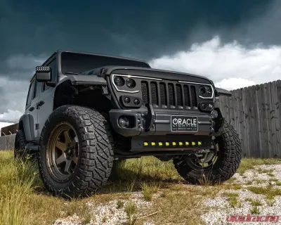 Oracle Lighting Skid Plate w/ Yellow Intergrated LED Emitters Jeep Wrangler JL | Gladiator JT 2018+ - 5883-006