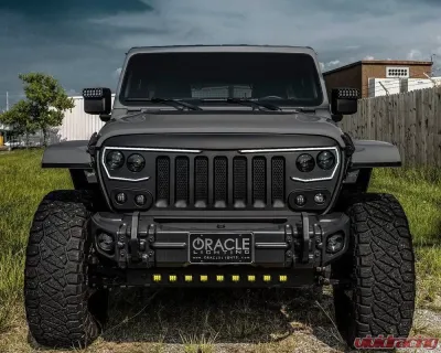Oracle Lighting Skid Plate w/ Yellow Intergrated LED Emitters Jeep Wrangler JL | Gladiator JT 2018+ - 5883-006