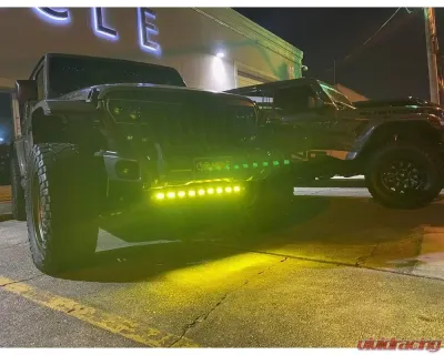 Oracle Lighting Skid Plate w/ Yellow Intergrated LED Emitters Jeep Wrangler JL | Gladiator JT 2018+ - 5883-006