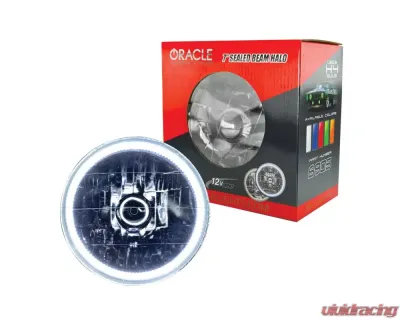Oracle Lighting Pre-Installed 7 Inch Sealed Beam Halo White Chevrolet | Ford | Jeep | Dodge | Mazda - 6905-001