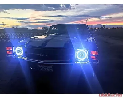 Oracle Lighting Pre-Installed 7 Inch Sealed Beam Halo ColorSHIFT Chevrolet | Ford | Jeep | Dodge | Mazda - 6905-333