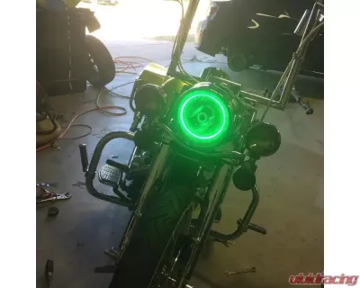 Oracle Lighting Pre-Installed 7 Inch Sealed Beam Halo Green Chevrolet | Ford | Jeep | Dodge | Mazda - 6905-004