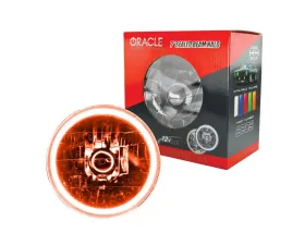 Oracle Lighting Pre-Installed 7 Inch Sealed Beam Halo Amber Chevrolet | Ford | Jeep | Dodge | Mazda