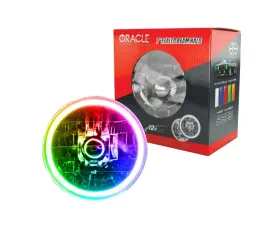 Oracle Lighting Pre-Installed 7 Inch Sealed Beam Halo ColorSHIFT Chevrolet | Ford | Jeep | Dodge | Mazda