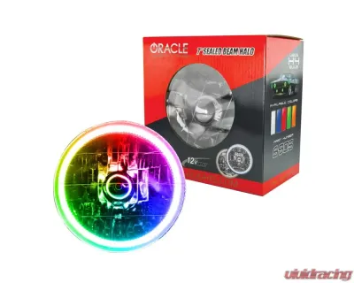 Oracle Lighting Pre-Installed 7 Inch Sealed Beam Halo ColorSHIFT Chevrolet | Ford | Jeep | Dodge | Mazda - 6905-333