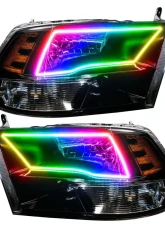 Oracle Lighting Pre-Assembled Headlights (Black Housing) ColorSHIFT w/ BC1 Controller SMD Ram 1500 Sport 2009-2017                                     - 7121-335 - Image 3