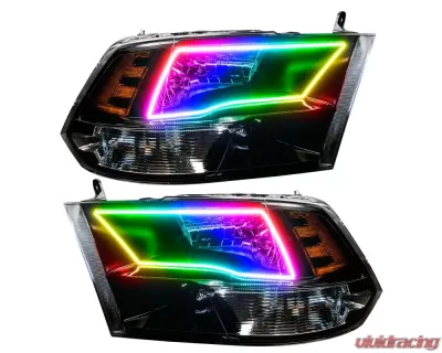 Oracle Lighting Pre-Assembled Headlights (Black Housing) ColorSHIFT w/ BC1 Controller SMD Ram 1500 Sport 2009-2017 - 7121-335