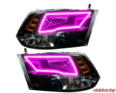 Oracle Lighting Pre-Assembled Headlights (Black Housing) ColorSHIFT w/ BC1 Controller SMD Ram 1500 Sport 2009-2017 - 7121-335