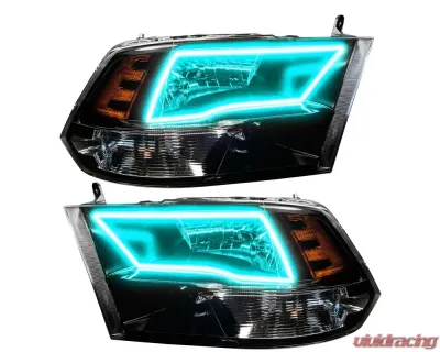 Oracle Lighting Pre-Assembled Headlights (Black Housing) ColorSHIFT w/ BC1 Controller SMD Ram 1500 Sport 2009-2017 - 7121-335
