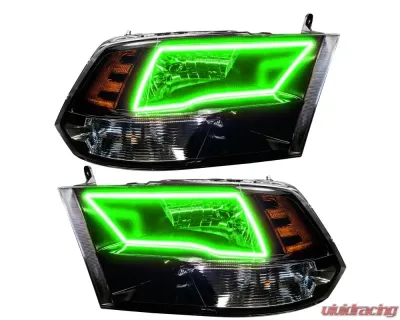 Oracle Lighting Pre-Assembled Headlights (Black Housing) ColorSHIFT w/ BC1 Controller SMD Ram 1500 Sport 2009-2017 - 7121-335
