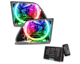 Oracle Lighting Pre-Assembled Halo Headlights (Chrome Housing) ColorSHIFT w/ 2.0 Controller Color Ford F-150 | 250 SD 1997-2003
