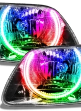 Oracle Lighting Pre-Assembled Halo Headlights (Chrome Housing) ColorSHIFT w/ BC1 Controller Color Ford F-150 | 250 SD 1997-2003                                     - 7733-335 - Image 3
