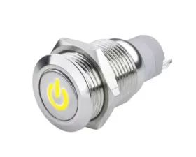Oracle Lighting Yellow Power Symbol On/Off Flush Mount LED Switch