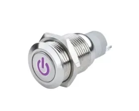 Oracle Lighting Purple Power Symbol On/Off Flush Mount LED Switch