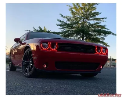 Oracle Lighting Dynamic ColorShift Surface Mount Headlight & Fog Light Halo Kit Combo Dodge Challenger 2015-2023 - 3989-332