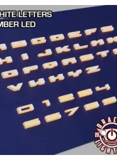 Oracle Lighting Universal Illuminated LED Letter Badges Matte Black Surface Finish K Amber LED                                     - 3141-K-005 - Image 11