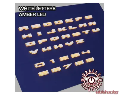 Oracle Lighting Universal Illuminated LED Letter Badges Matte Black Surface Finish K Amber LED - 3141-K-005