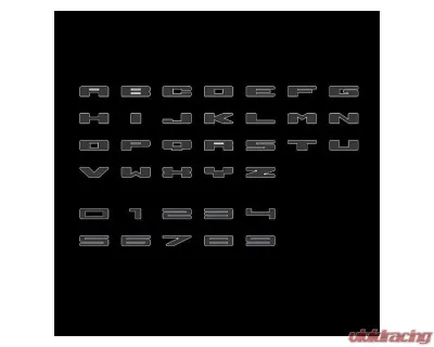 Oracle Lighting Universal Illuminated LED Letter Badges Matte Black Surface Finish K White LED - 3141-K-001