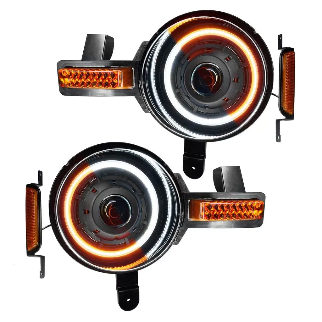 Oracle Lighting Oculus Bi LED Projector Headlights Amber White Switchback Ford Bronco 2021-2023 - 5886-023