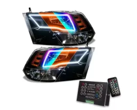 Oracle Lighting PreAssembled ColorShift Switchback Halo Headlights with 2.0 Controller Dodge|Ram 2009-2018