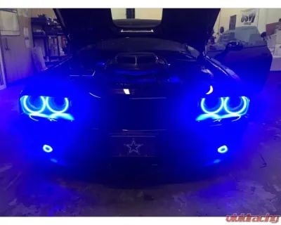 Oracle Lighting ColorSHIFT LED Surface Mount Projector Fog Halo Kit w/o Controller Color Dodge Challenger 2015-2023 - 1236-333