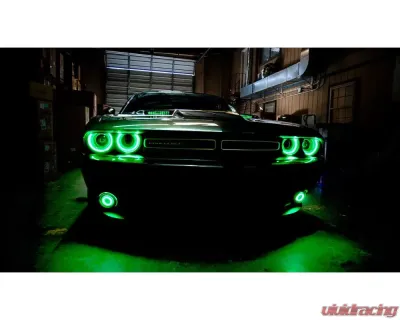 Oracle Lighting ColorSHIFT LED Surface Mount Projector Fog Halo Kit w/o Controller Color Dodge Challenger 2015-2023 - 1236-333