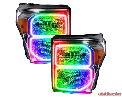 Oracle Lighting Dynamic ColorSHIFT Halo Kit Square Ring Design Ford F250 | 350 Super Duty 2011-2016 - 2383-332