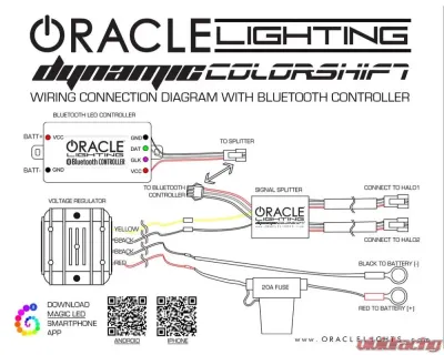 Oracle Lighting Dynamic ColorSHIFT Halo Kit Square Ring Design Ford F250 | 350 Super Duty 2011-2016 - 2383-332