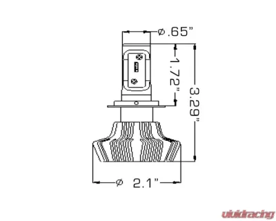 Oracle Lighting ORACLE H7 4,000 Lumen LED Headlight Bulbs (Pair) - 5232-001