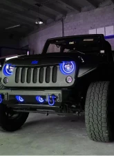 Oracle Lighting 7 Inch ColorSHIFT High Powered LED Headlights Black Bezel (Pair) w/ 2.0 Controller Jeep 2007+                                     - 5769-333 - Image 13