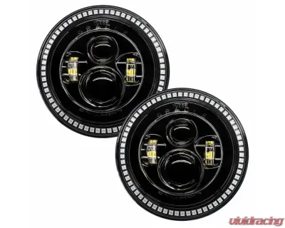 Oracle Lighting 7 Inch ColorSHIFT High Powered LED Headlights Black Bezel (Pair) w/ 2.0 Controller Jeep 2007+ - 5769-333