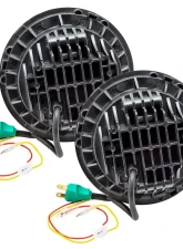 Oracle Lighting 7 Inch High Powered LED Headlights Black Bezel (Pair) No Halo Jeep 2007+                                     - 5769-504 - Image 3