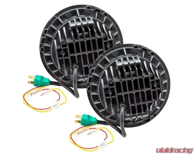 Oracle Lighting 7 Inch High Powered LED Headlights Black Bezel (Pair) No Halo Jeep 2007+ - 5769-504