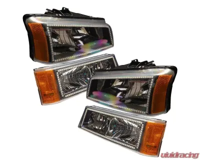 Oracle Lighting Pre-Assembled Headlights w/ Parking Lights ColorShift No Controller Chevrolet Silverado 2003-2006 - 8205-334