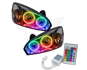 Oracle Lighting Pre-Assembled Halo Headlights (Round Style) ColorShift w/ Simple Controller SMD HL Chevrolet Silverado 2007-2013