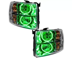 Oracle Lighting Pre-Assembled Halo Headlights Green Color SMD HL Chevrolet Silverado 2007-2013