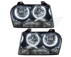 Oracle Lighting Pre-Assembled Headlights (Non Hid-Chrome) White Led Halo Kit SMD HL Chrysler 300 Base V6 2005-2010