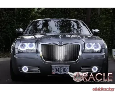 Oracle Lighting Pre-Assembled Headlights (Non Hid-Chrome) White Led Halo Kit SMD HL Chrysler 300 Base V6 2005-2010 - 7016-001