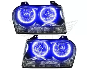 Oracle Lighting Pre-Assembled Headlights (Non Hid-Chrome) Blue Led Halo Kit SMD HL Chrysler 300 Base V6 2005-2010
