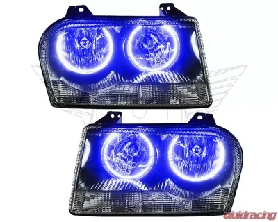 Oracle Lighting Pre-Assembled Headlights (Non Hid-Chrome) Blue Led Halo Kit SMD HL Chrysler 300 Base V6 2005-2010 - 7016-002