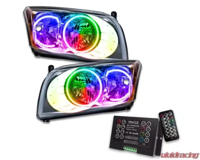 Oracle Lighting Pre-Assembled Headlights (Chrome Housing) SMD HL ColorShift w/ 2.0 Controller Dodge Caliber 2007-2012 - 7018-333