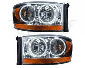 Oracle Lighting Pre-Assembled Halo Headlights (Chrome Housing) White Color SMD HL Dodge Ram 2006