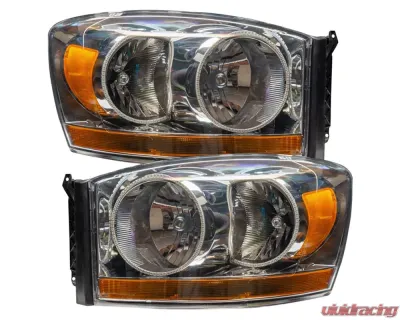 Oracle Lighting Pre-Assembled Halo Headlights (Chrome Housing) ColorShift w/ No Controller SMD HL Dodge Ram 2006 - 7032-334